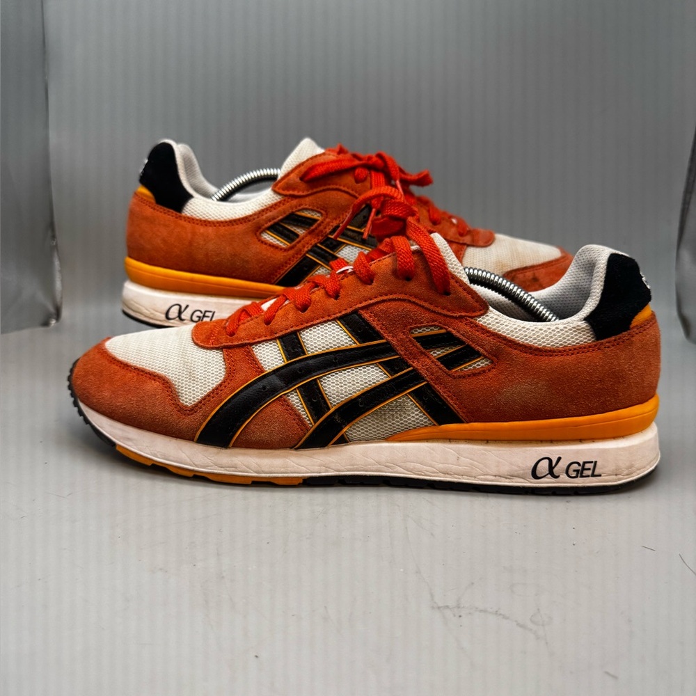 Size 12 - Asics GT 2 White Black Orange Mens Low Top Running Walking Shoes